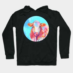 Whimsical Cow - Digital Illustration Hoodie